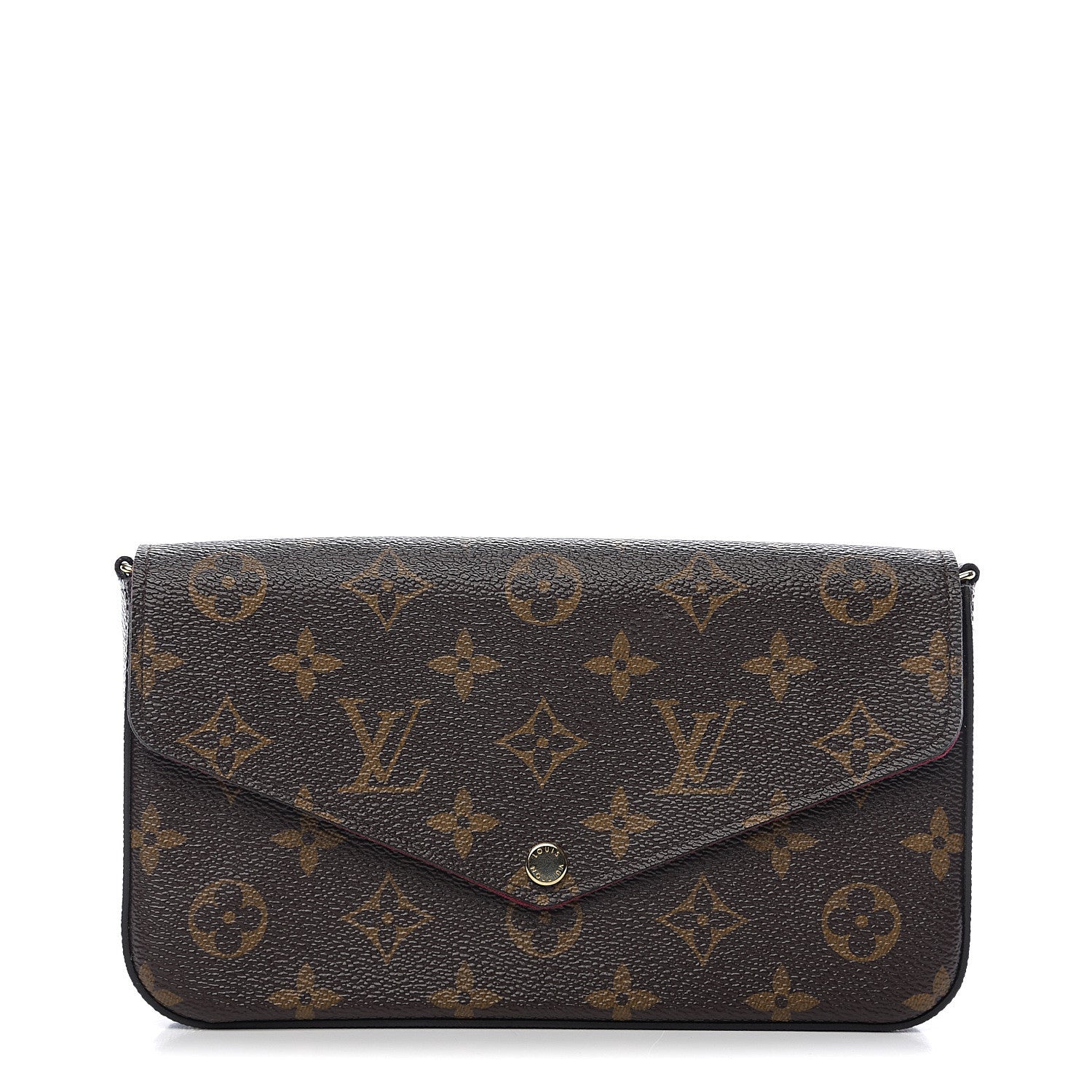 Louis Vuitton Monogram Pochette Felicie Chain Wallet Fuchsia 1 of 7