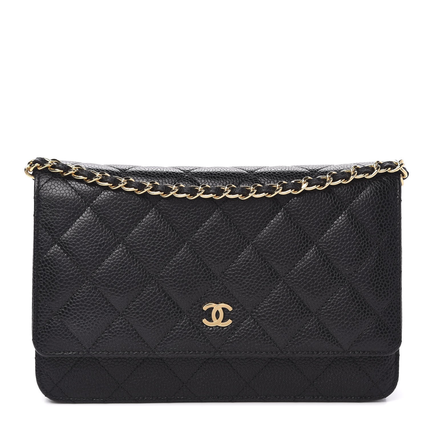 Chanel Caviar Quilted Wallet On Chain WOC Black 1 of 12