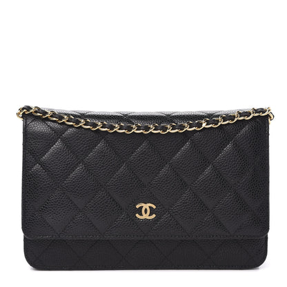 Chanel Caviar Quilted Wallet On Chain WOC Black 1 of 12