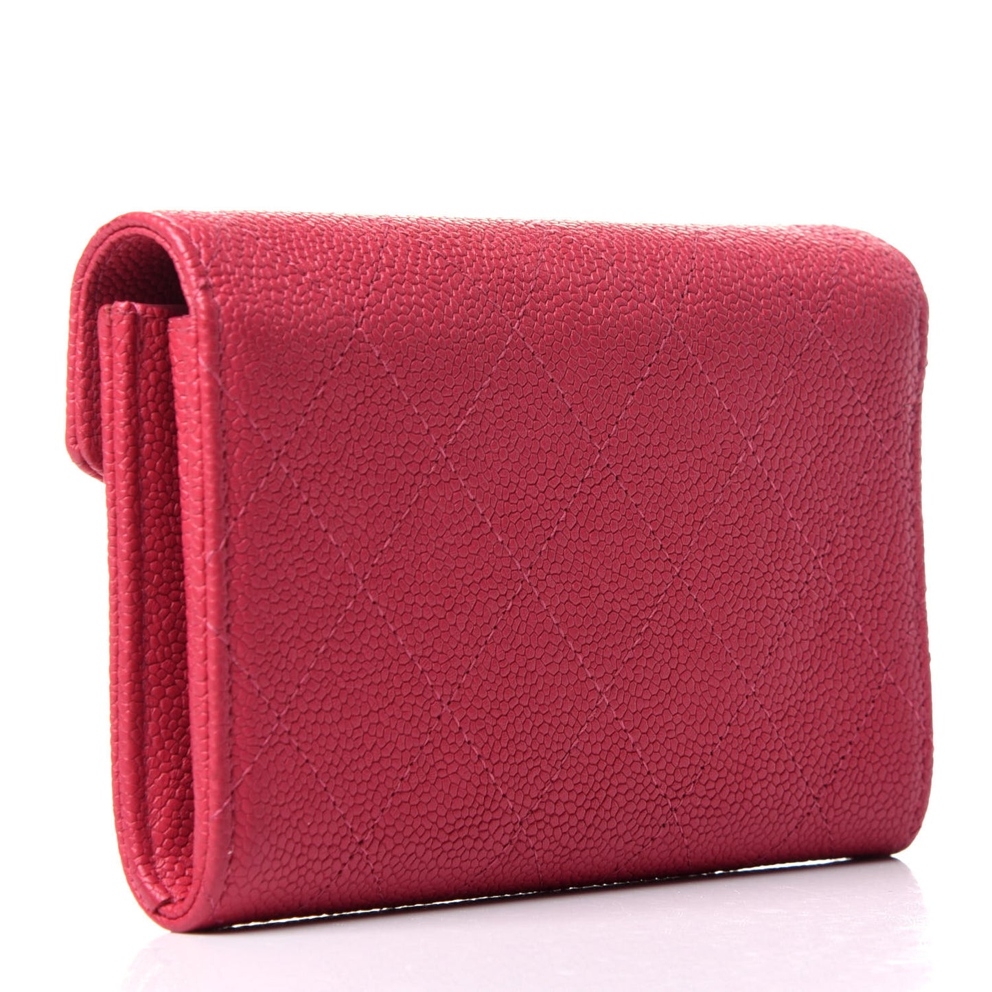 Caviar Quilted Medium CC Box Flap Wallet Pink
