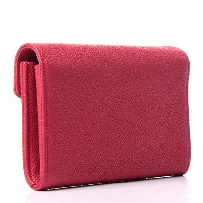 Chanel Caviar Quilted Medium CC Box Flap Wallet Pink 3 of 12