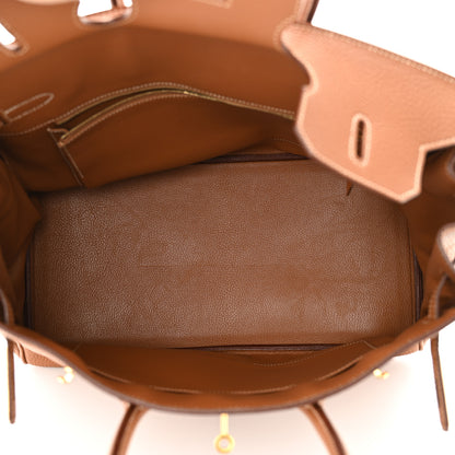 Hermes Taurillon Clemence Birkin 35 Gold 5 of 11
