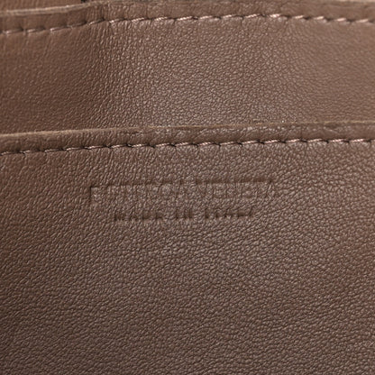 Bottega Veneta Lambskin Maxi Intreccio Small Cassette Crossbody Bag Taupe Grey 6 of 11