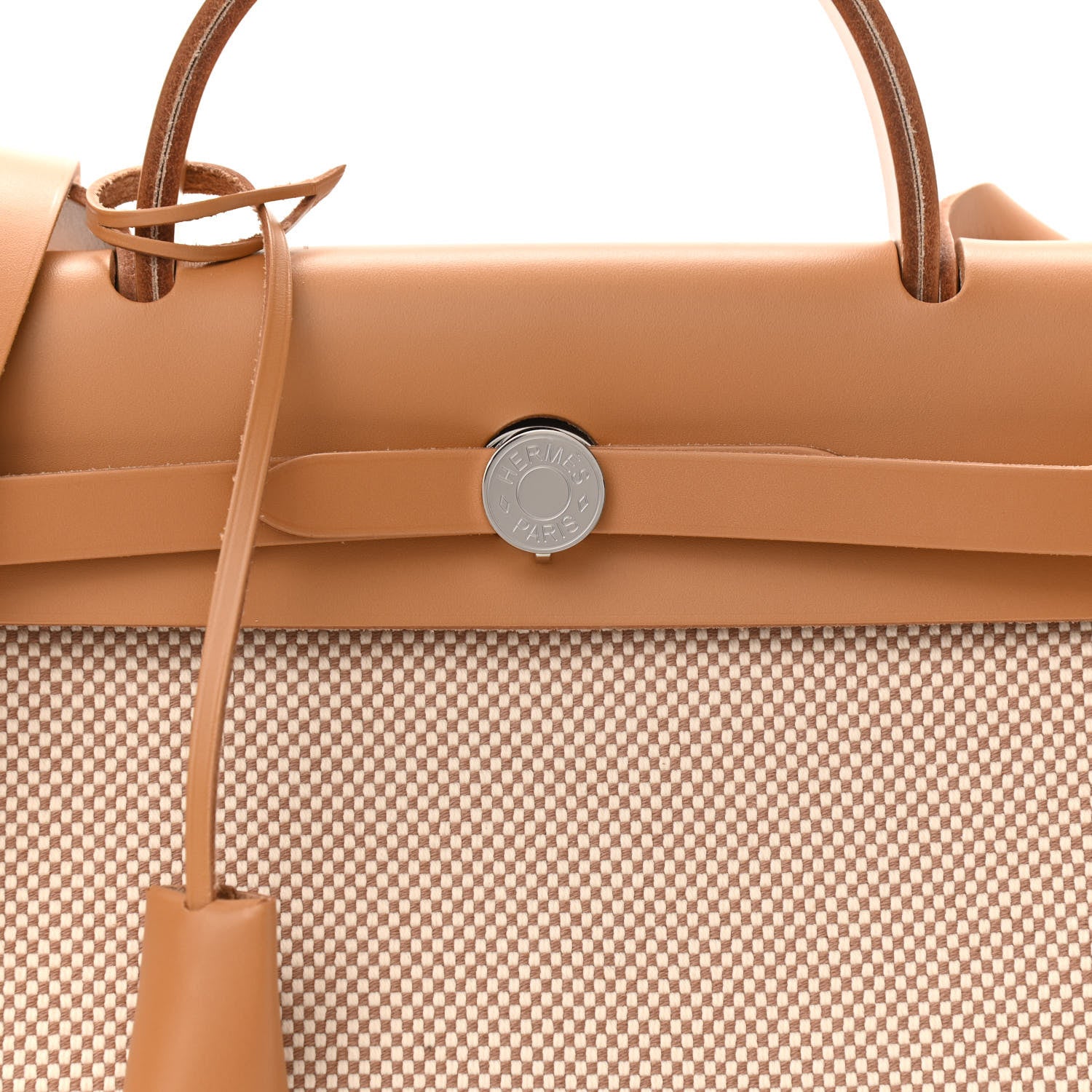 Hermes Vache Hunter Criss Viking Herbag Zip Retourne 31 PM Ecru Beige Naturel 10 of 13