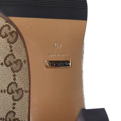 Gucci Monogram Lisa Mid Heel Boots 40 Beige Ebony 6 of 8