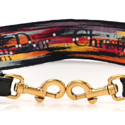 Christian Dior Canvas Embroidered Studded Rainbow Shoulder Strap 3 of 4