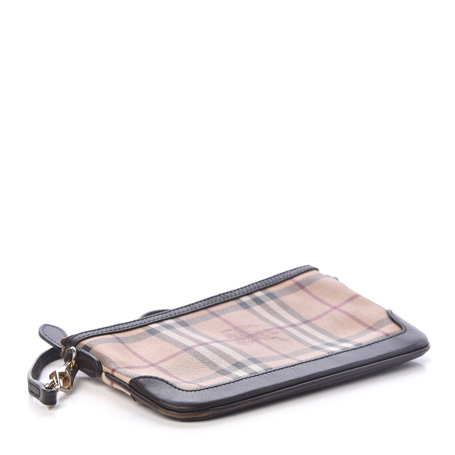 Haymarket Check Small Peyton Crossbody Clutch Bag Chocolate
