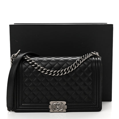 Chanel Lambskin Quilted New Medium Boy Flap Black 15 of 15