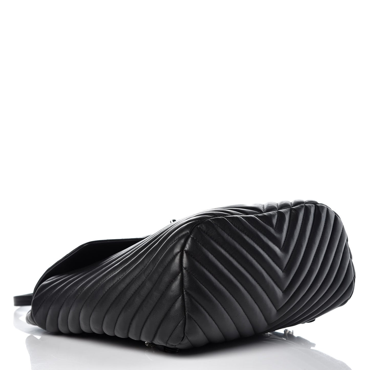 Calfskin Chevron Quilted Large Urban Spirit Backpack Black
