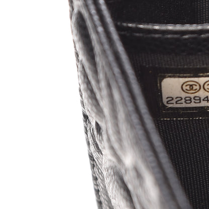 Chanel Caviar Camellia Embossed Flap Wallet Black 8 of 11
