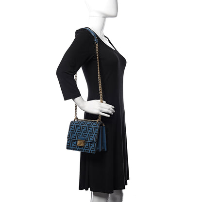 Fendi Vitello Liberty Bi-Color FF 1974 Embossed Small Kan U Shoulder Bag Balena Black 2 of 10