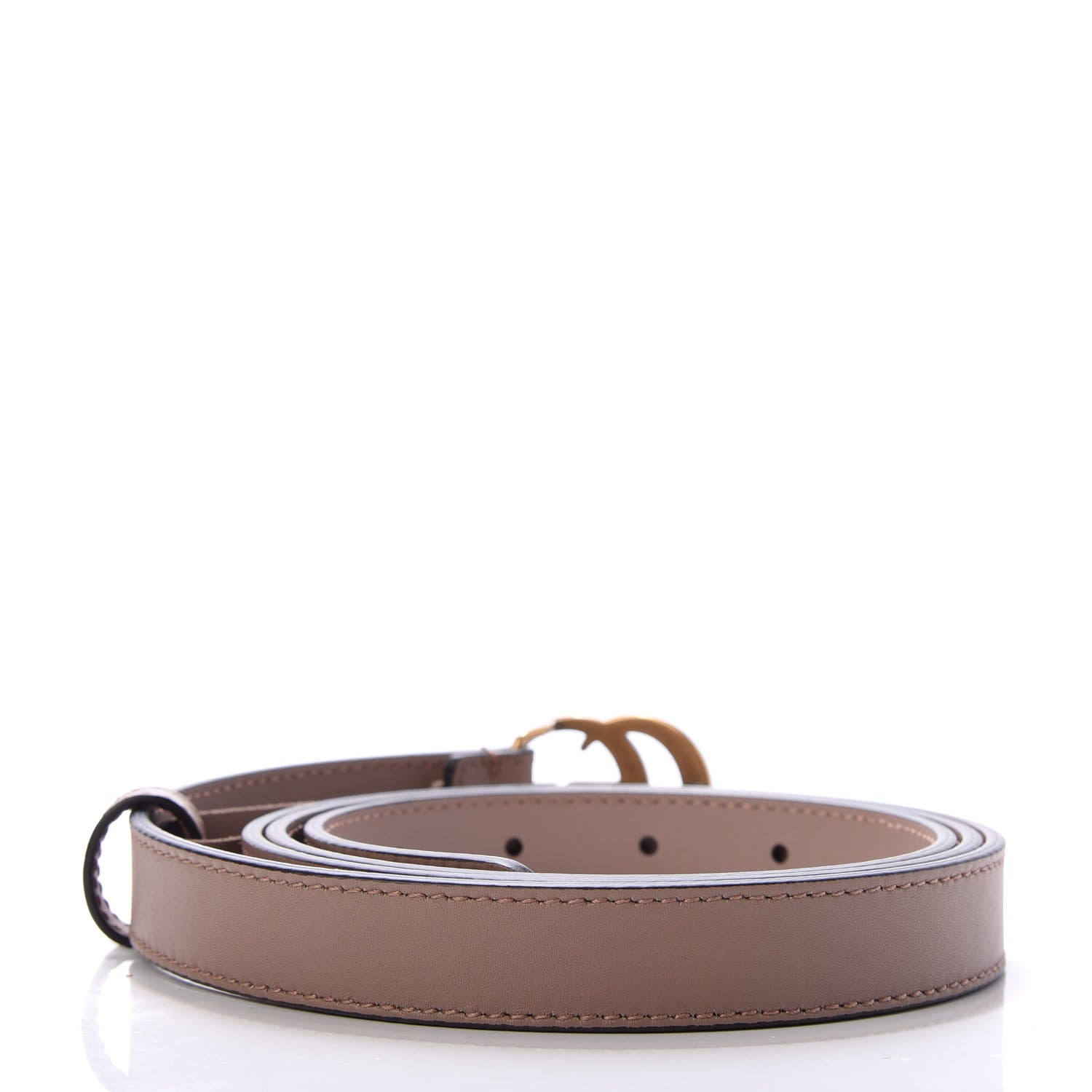 Gucci Calfskin Double G 20mm Belt 110 44 Porcelain Rose 2 of 5