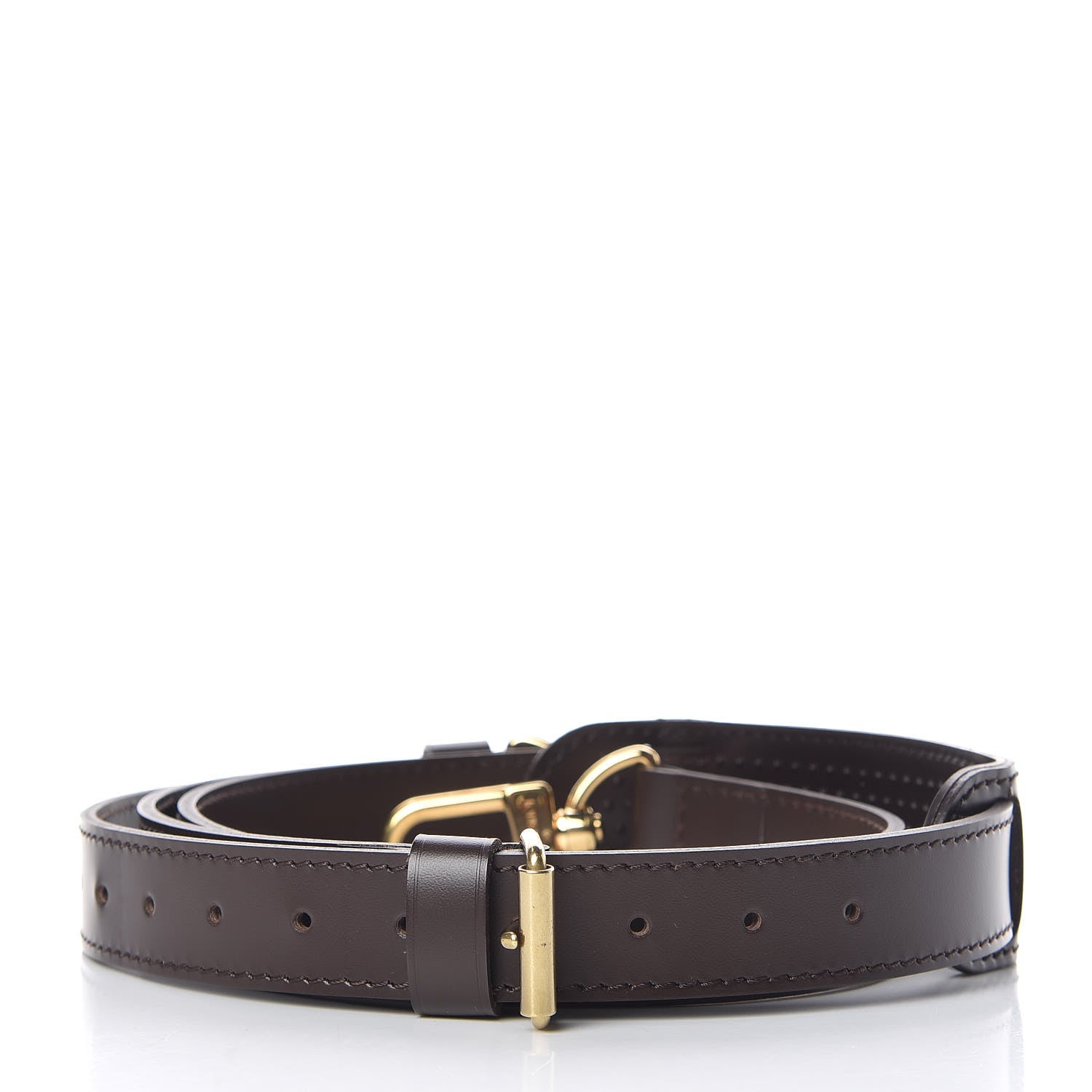 Louis Vuitton Calfskin 25mm Adjustable Shoulder Strap Brown 2 of 3