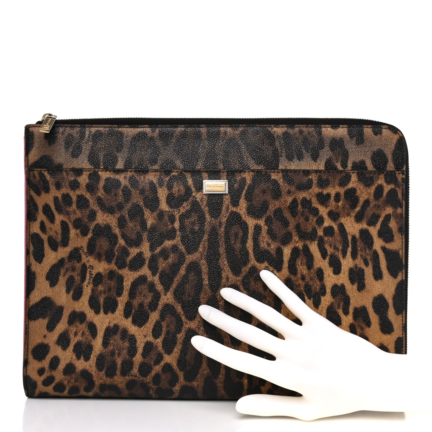 Calfskin Leopard Pouch Multicolor
