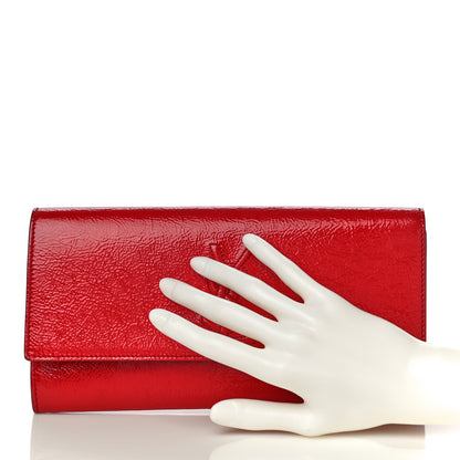 Saint Laurent Textured Patent Small Belle De Jour Clutch Red 2 of 9