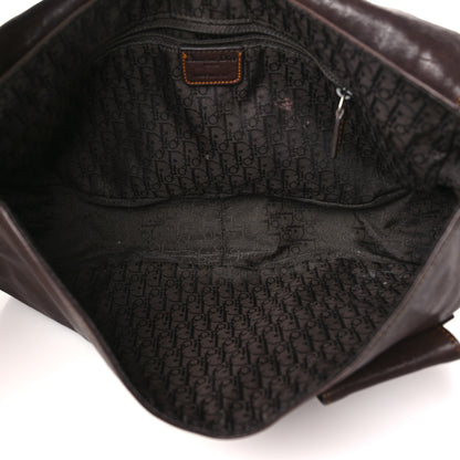 Christian Dior Calfskin Large Gaucho Double Saddle Bag Brown 5 of 14