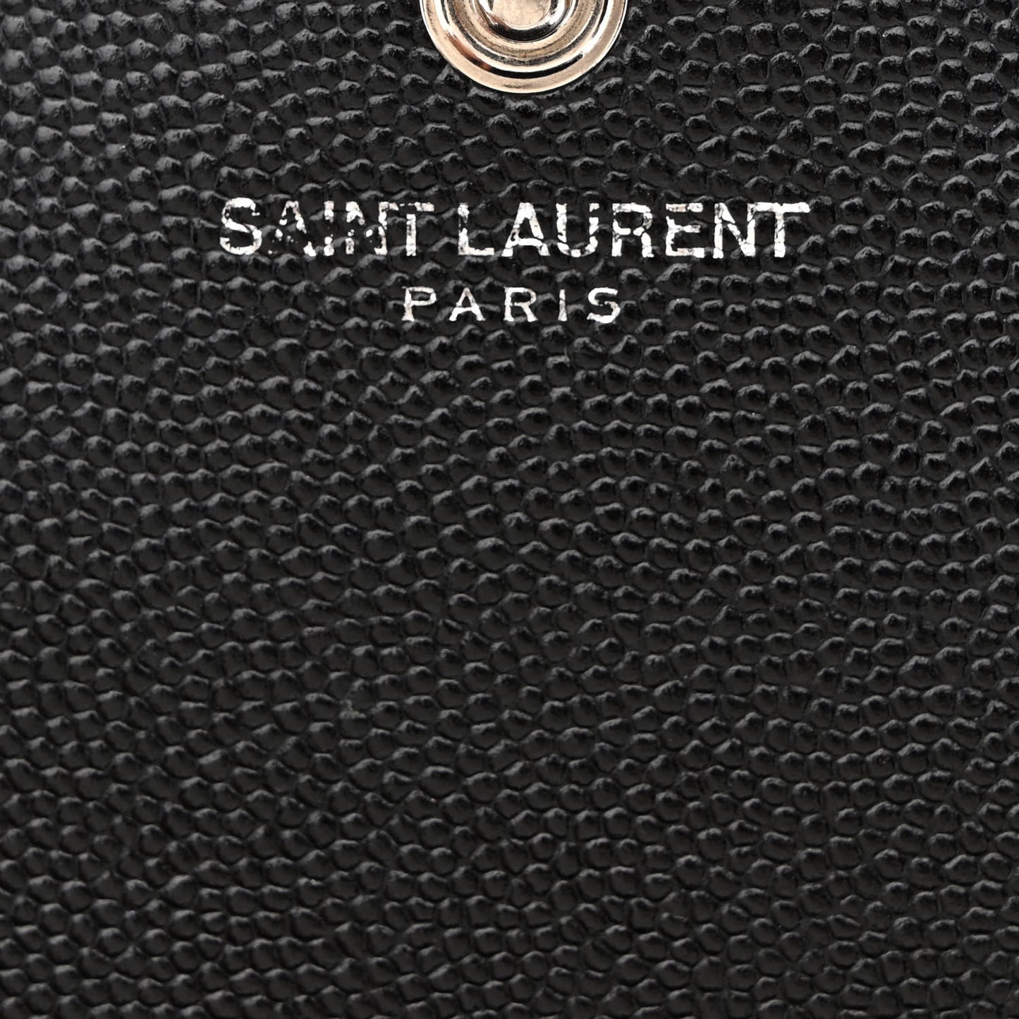 Grain De Poudre Matelasse Chevron Monogram Chain Wallet Black