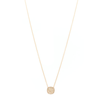 David Yurman 18K Rose Gold Diamond Petite Pave Cushion Pendant Necklace 1 of 6