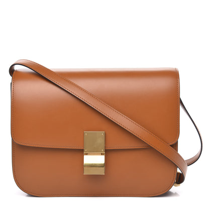 Celine Smooth Calfskin Medium Classic Box Flap Bag Camel 1 of 11