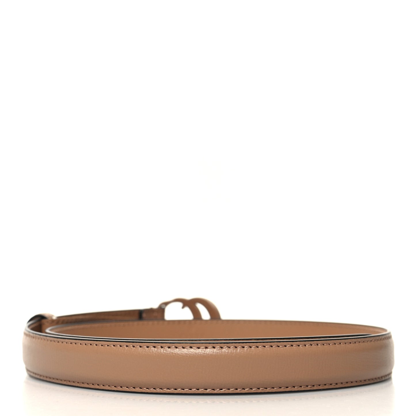 Azalea Calfskin Enamel Monochrome Double G 20mm Belt 70 28 Camelia