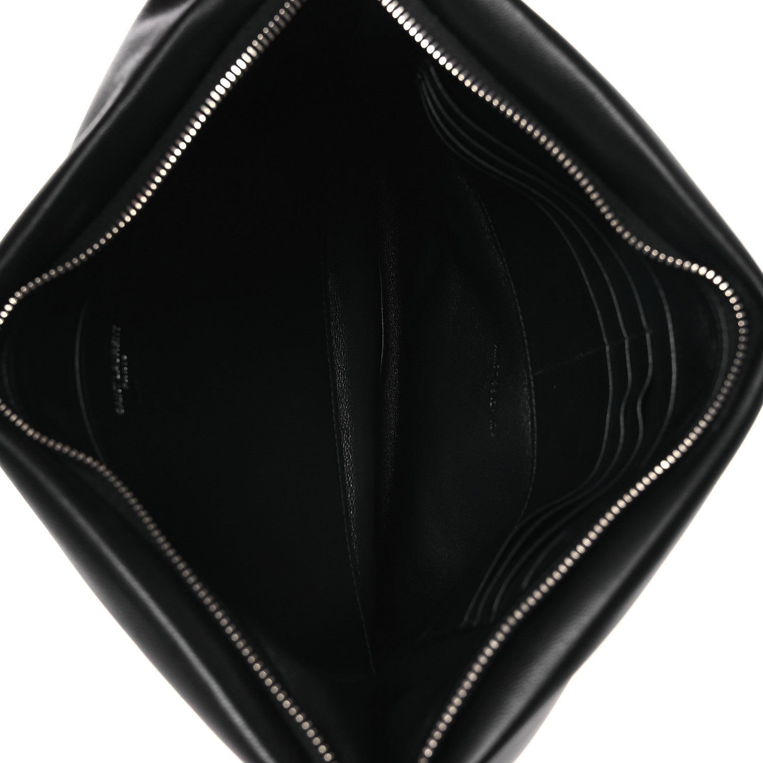 Saint Laurent Lambskin Large Puffy Pouch Black 5 of 12
