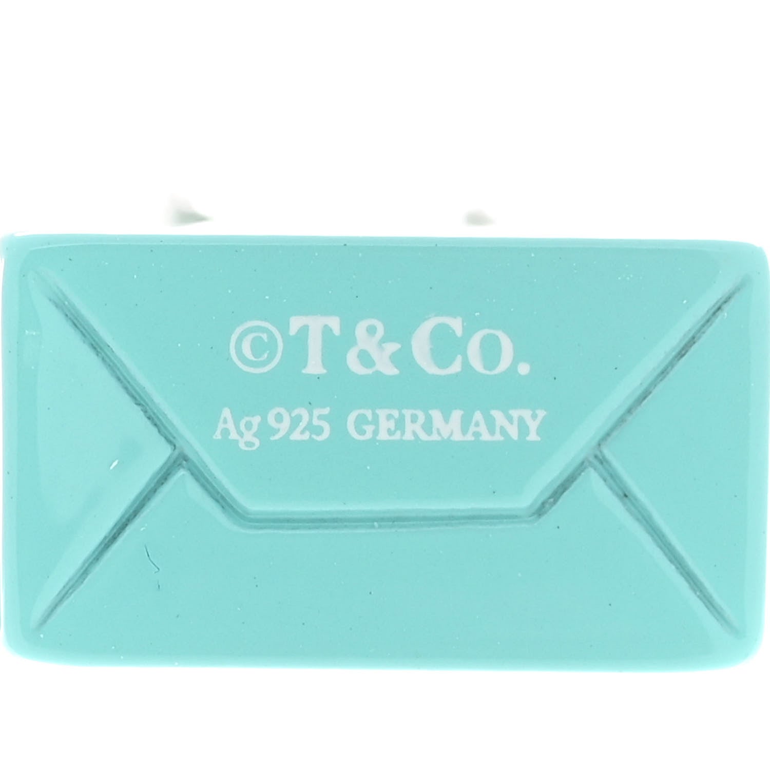 Tiffany Sterling Silver Enamel Shopping Bag Charm Pendant 3 of 3