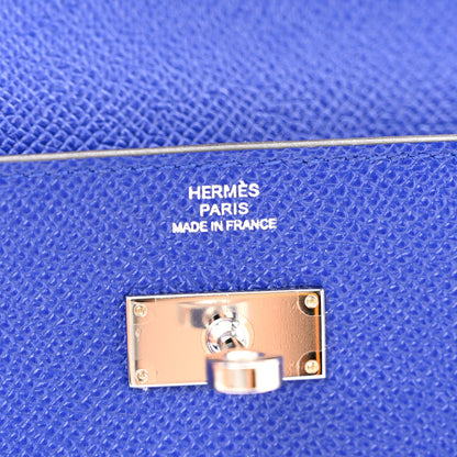 Hermes Epsom Kelly Longue Wallet Bleu Electrique 7 of 9