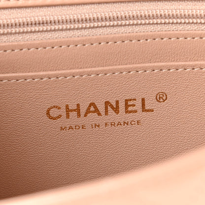 Chanel Lambskin Quilted Mini Top Handle Rectangular Flap Beige 6 of 11