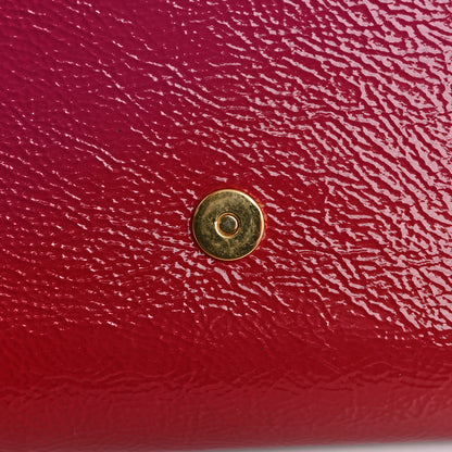 Saint Laurent Textured Patent Monogram Large Belle De Jour Clutch Fuchsia 9 of 11