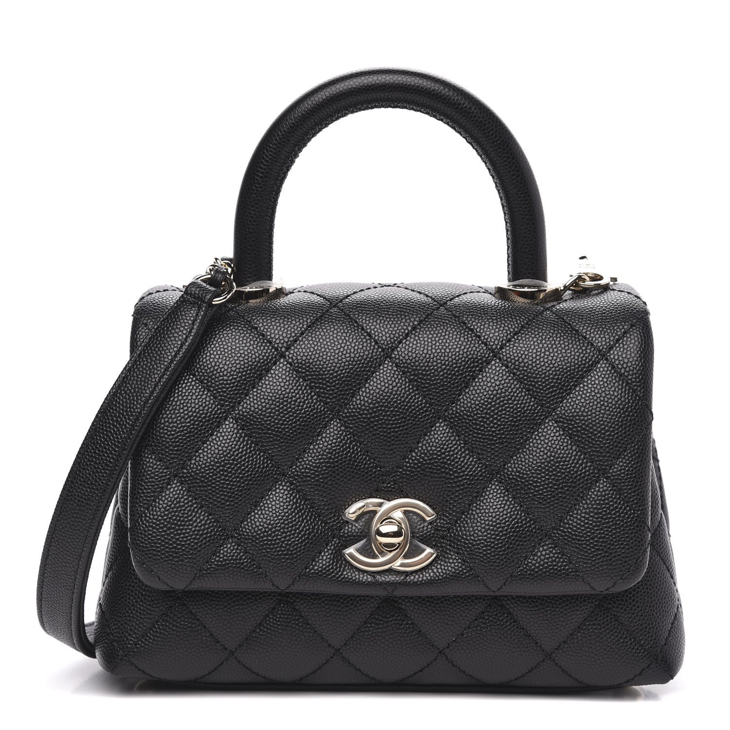 Chanel Caviar Quilted Extra Mini Coco Handle Flap Black 1 of 11