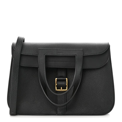 Hermes Taurillon Clemence Halzan 31 GM Black 1 of 14
