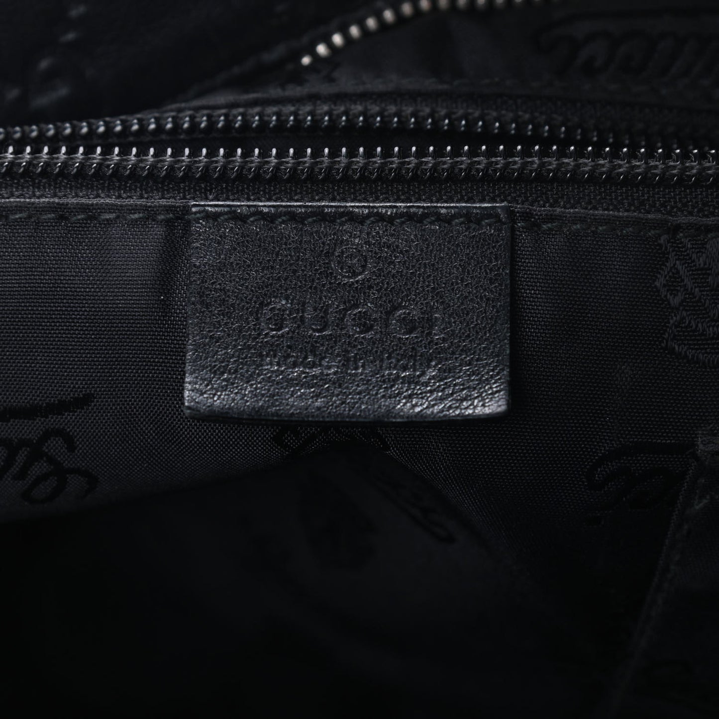 Guccissima Medium Flat Messenger Bag Black