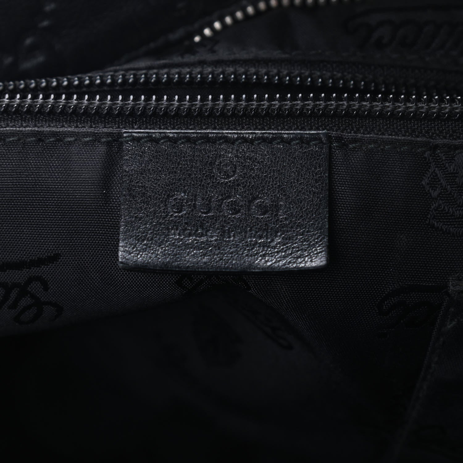 Gucci Guccissima Medium Flat Messenger Bag Black 6 of 10