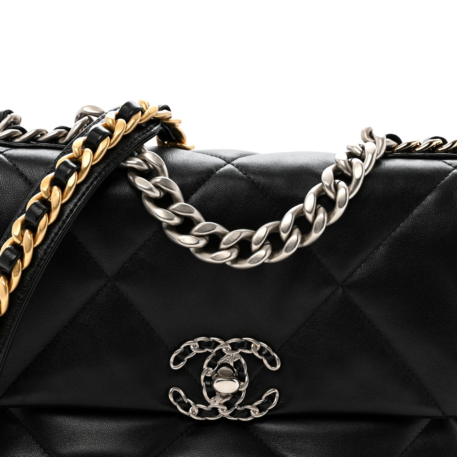 Chanel Lambskin Quilted Medium Chanel 19 Flap Black 8 of 10
