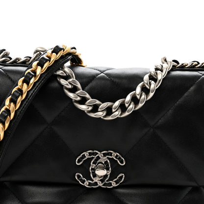 Chanel Lambskin Quilted Medium Chanel 19 Flap Black 8 of 10