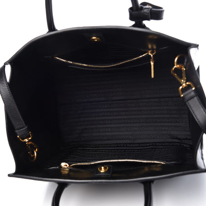 Prada Soft Calf Shopping Tote Black 6 of 8