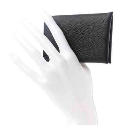 Hermes Epsom Calvi Card Case Black 2 of 5