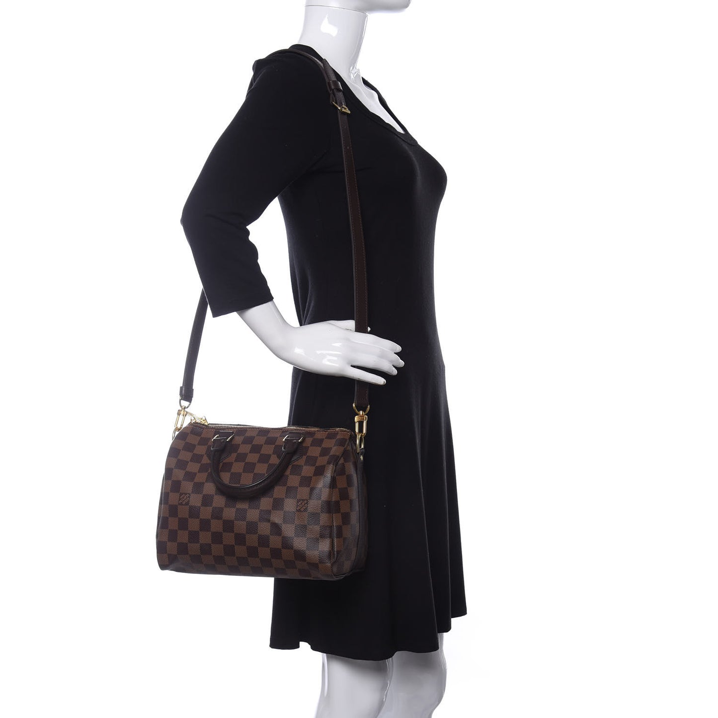 Damier Ebene Speedy Bandouliere 25