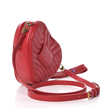 Louis Vuitton Calfskin Embellished New Wave Love Lock Heart Bag Ecarlate 3 of 11