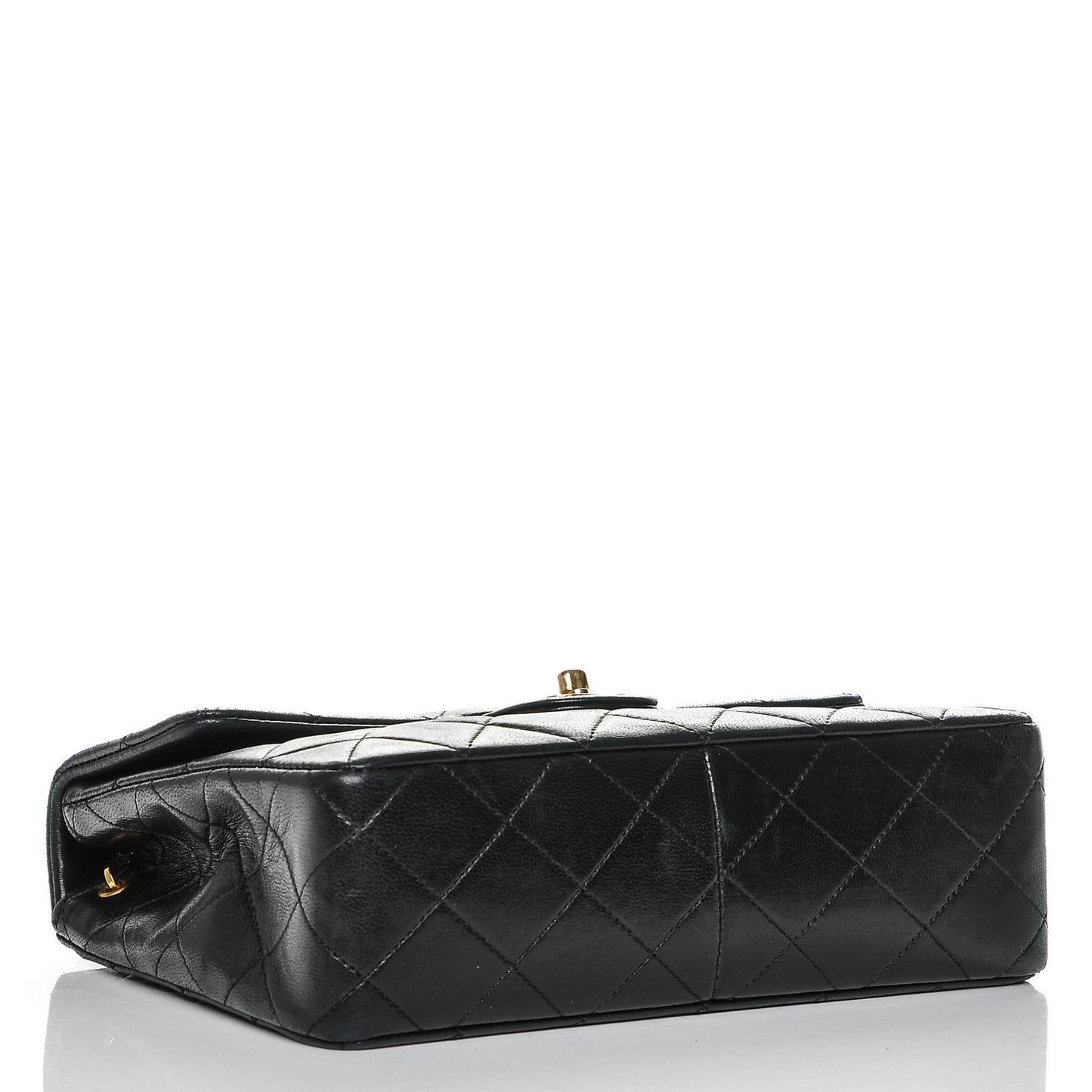 Lambskin Quilted Small Single Flap Black