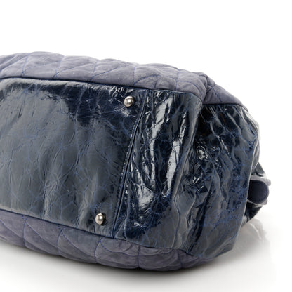 Chanel Iridescent Calfskin Quilted Large In The Mix Tote Navy 10 of 10