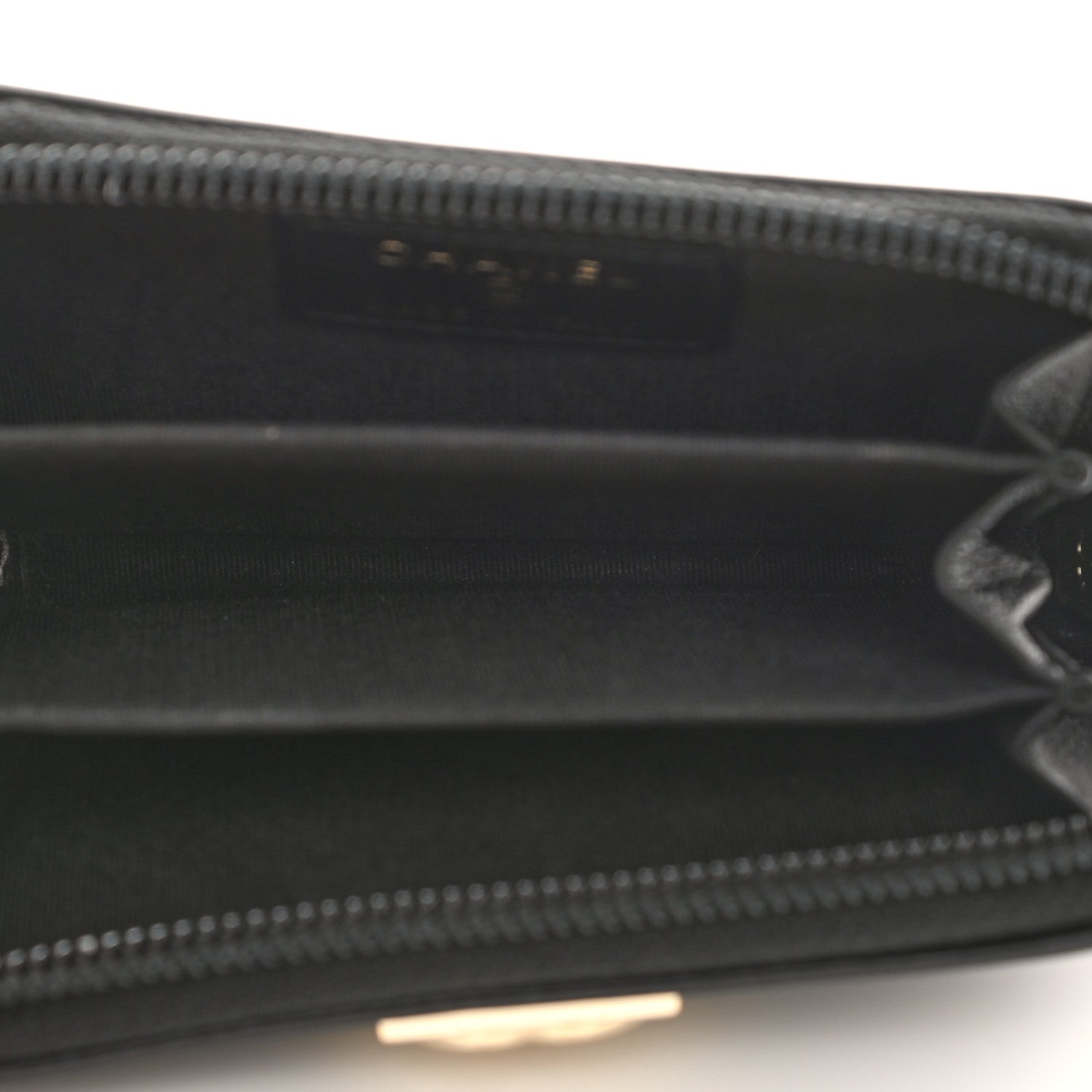 Chanel Lambskin Quilted Zip Around Boy Coin Purse Wallet Black 5 of 7