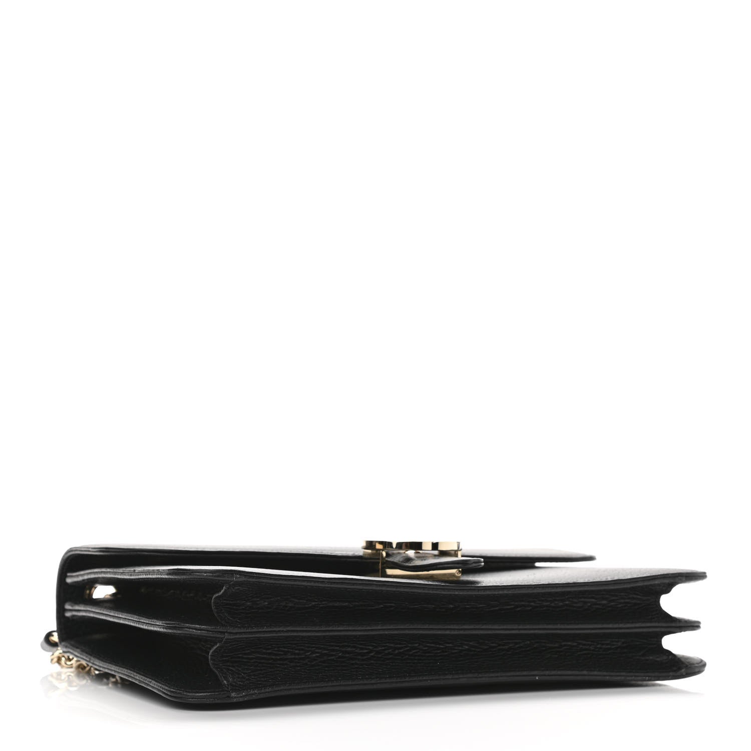 Gucci Dollar Calfskin Interlocking G Shoulder Bag Black 4 of 10