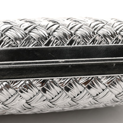 Bottega Veneta Metallic Calfskin Intrecciato Knot On Strap Silver 10 of 10