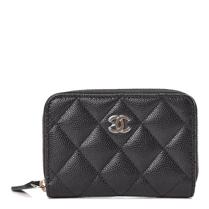 Chanel Caviar Quilted Zip Coin Purse Black 1 of 8