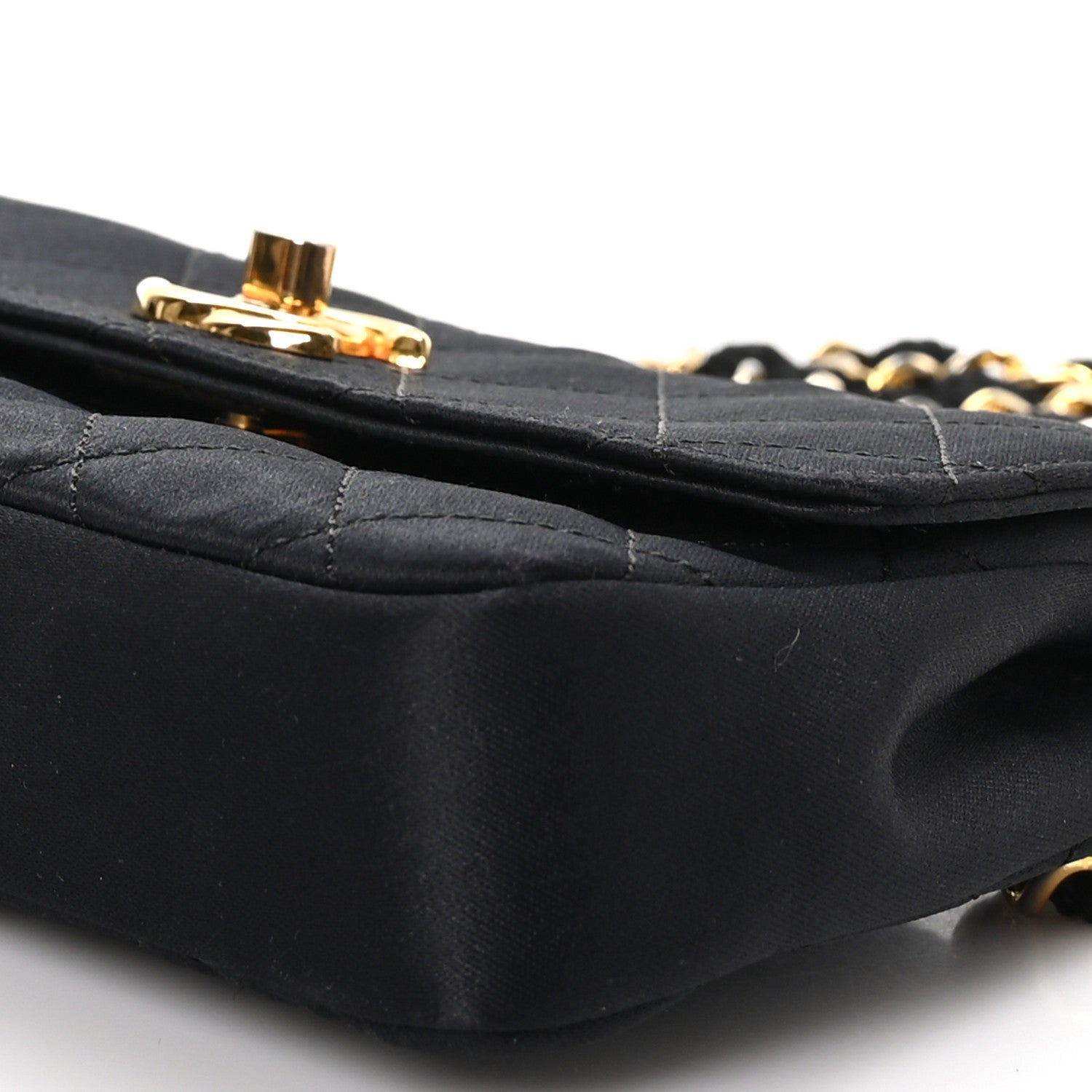 Chanel Satin Quilted Micro Mini Flap Black 10 of 10