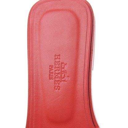 Hermes Calfskin Oran Sandals 36 Red 8 of 11