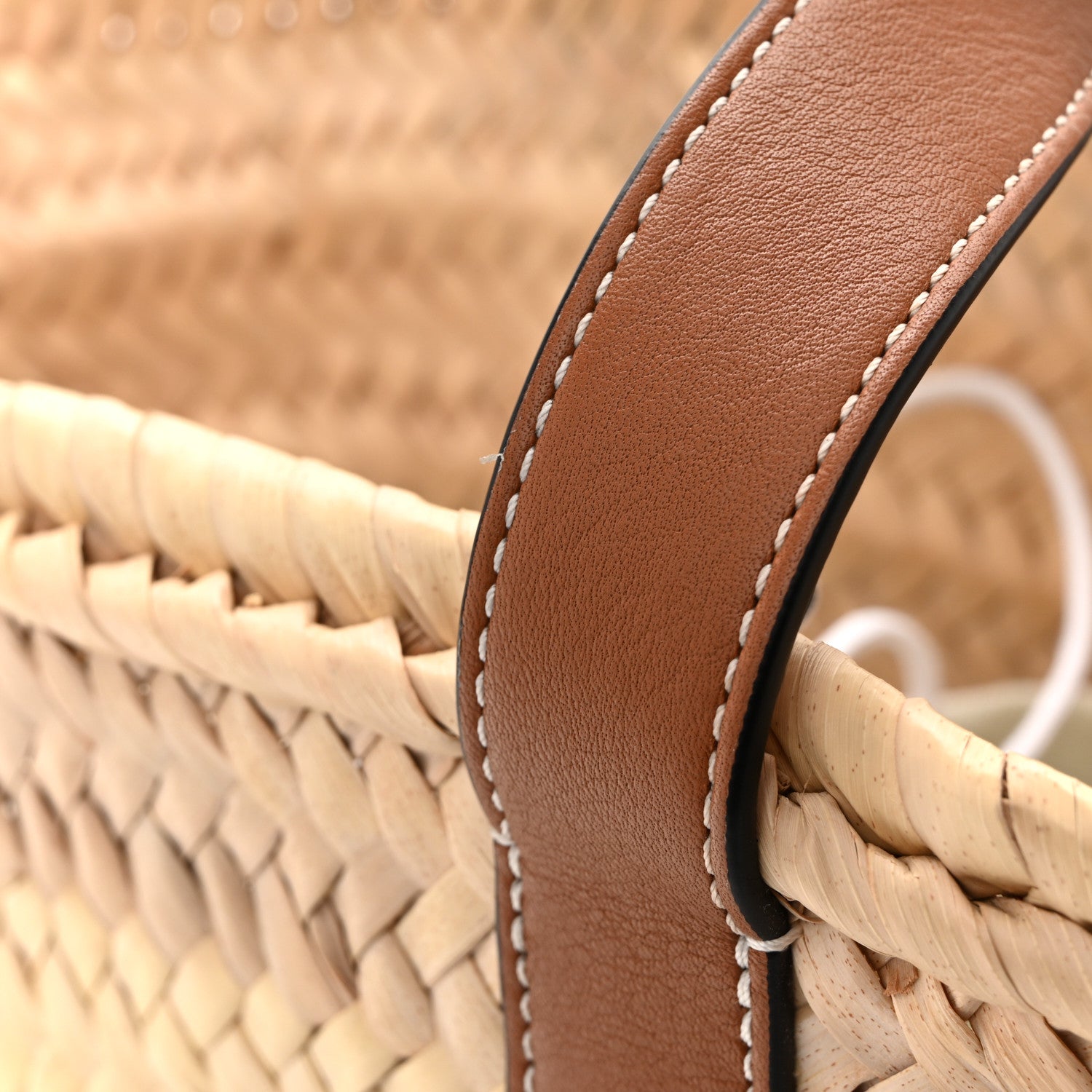 Loewe Raffia Small Basket Tote Bag Natural Tan 13 of 13