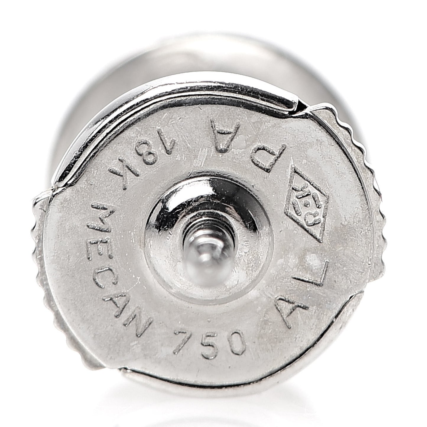 18K White Gold LOVE Earrings