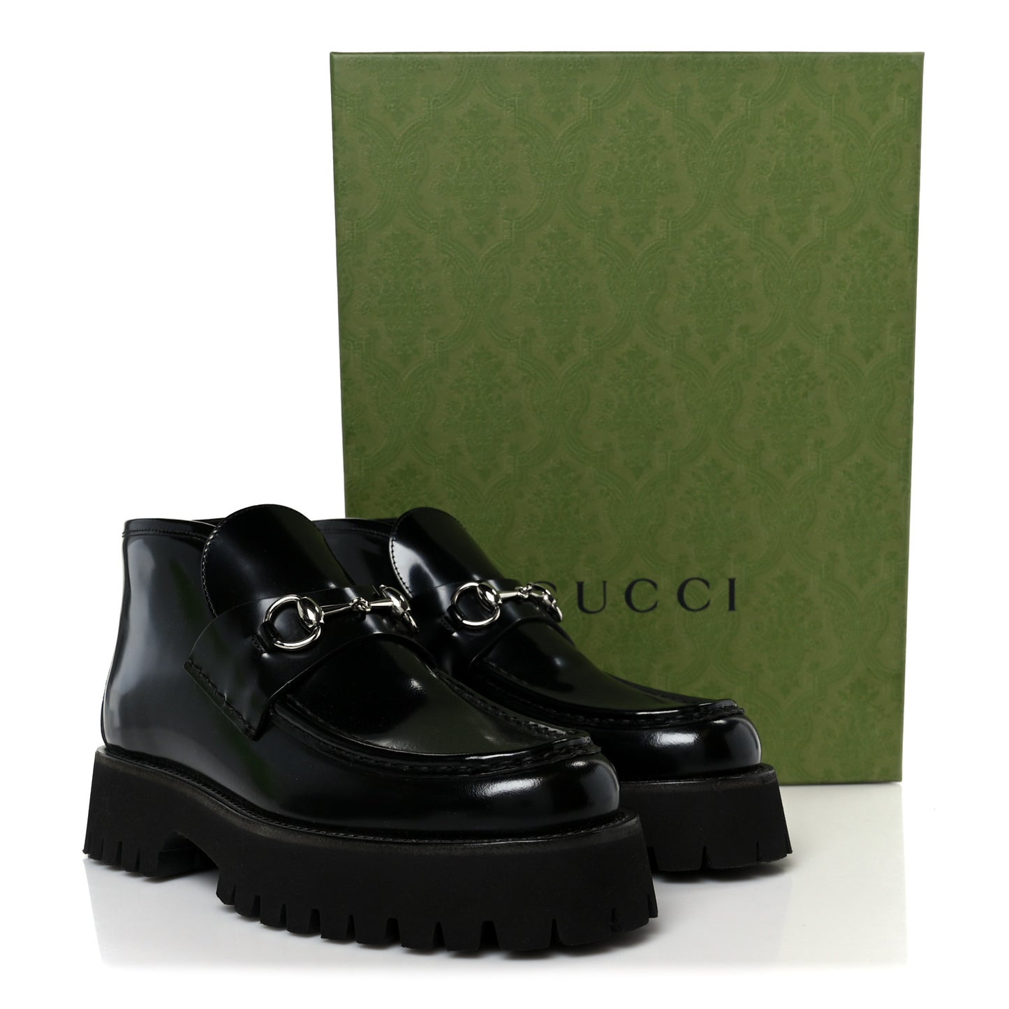 Cordovan Lux Womens Horsebit Platform Ankle Boots 39 Black